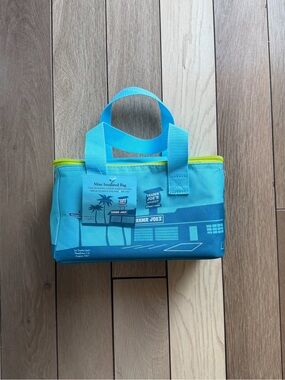 Trader Joe's Limited Edition Mini Insulated Cooler Bag in blue